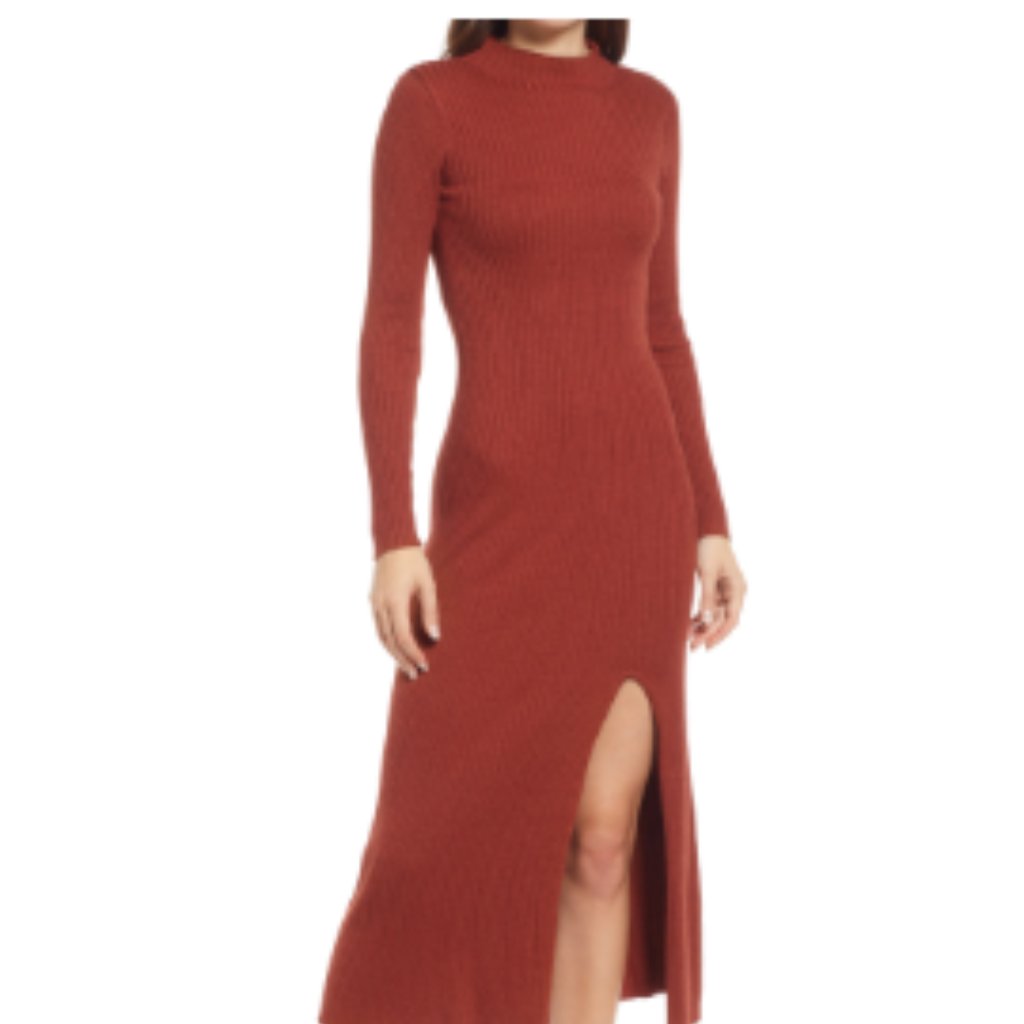 Astr The Label Long Sleeve/Turtleneck Sweater Dress